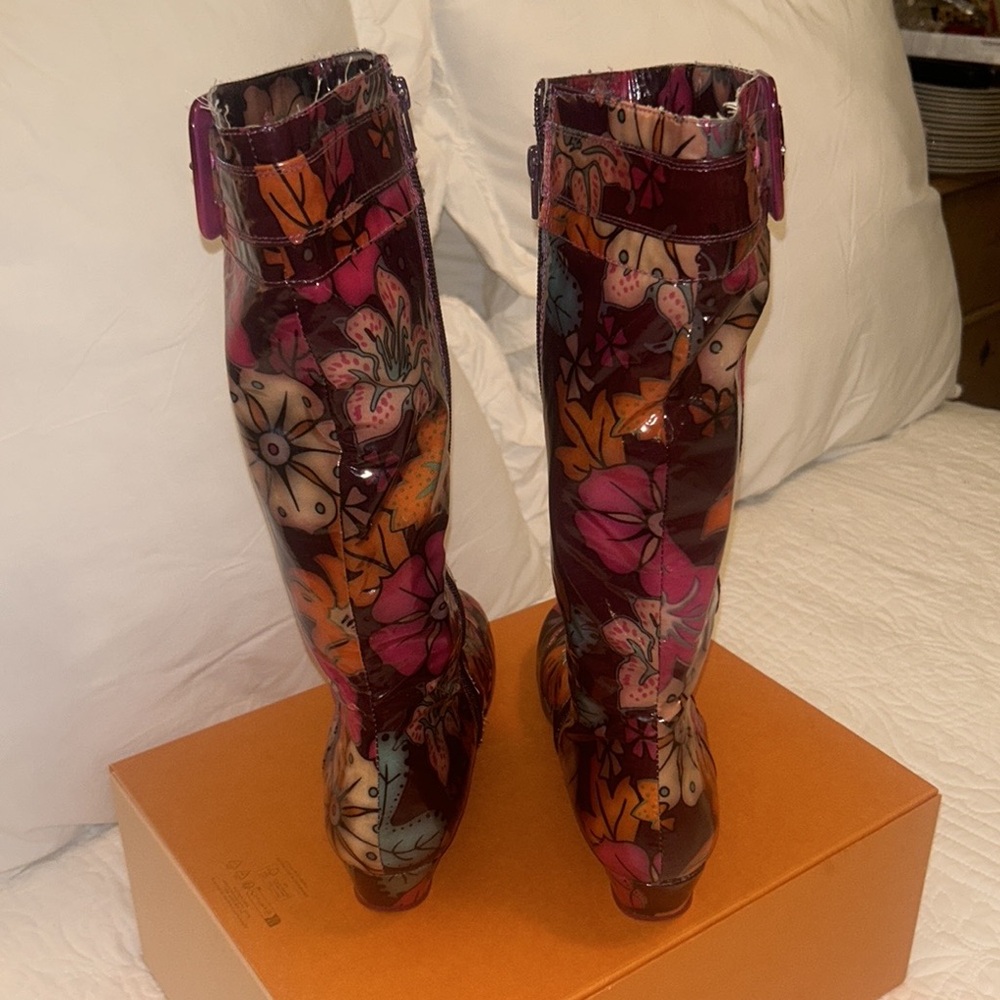 Poetic License Flowered Bohemian Soho Rain Boots View 4